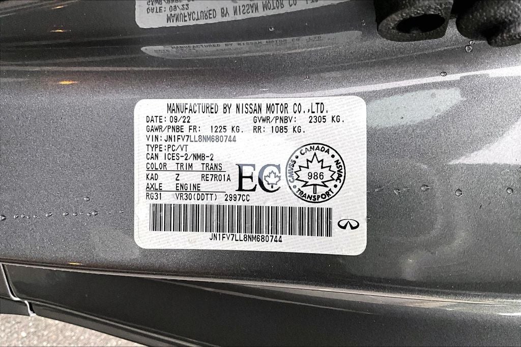 2022 INFINITI Q60 RED SPORT 400