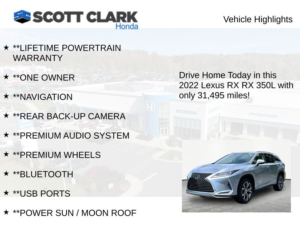 2022 Lexus RX RX 350L