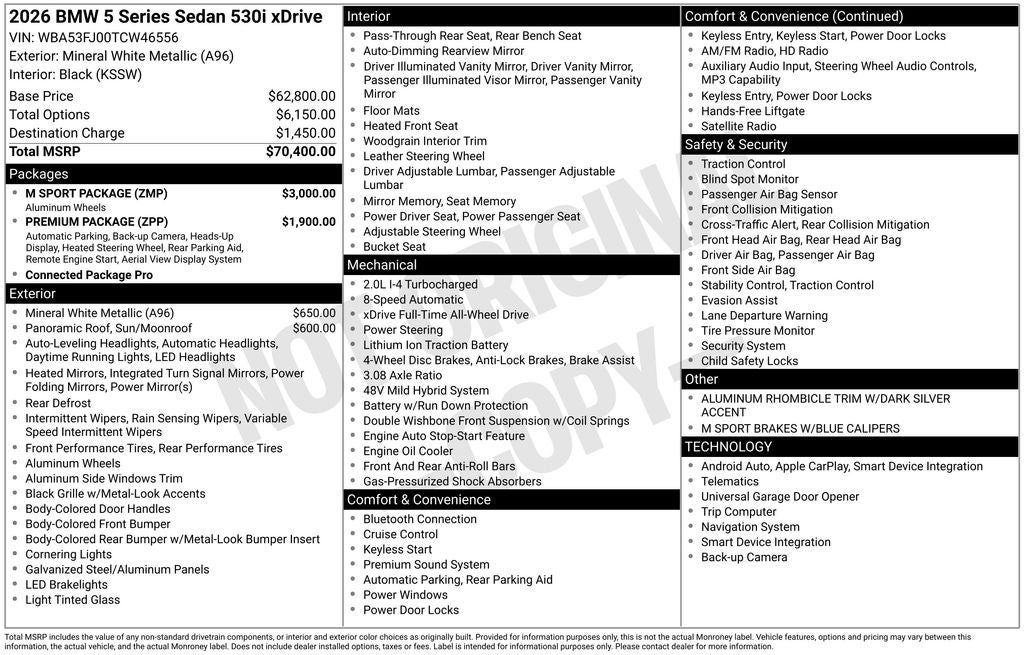 2026 BMW 5 Series 530i xDrive