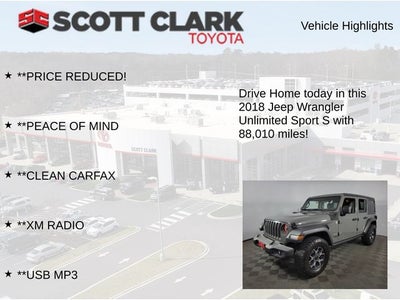 2018 Jeep Wrangler Unlimited Sport S 4D Sport Utility