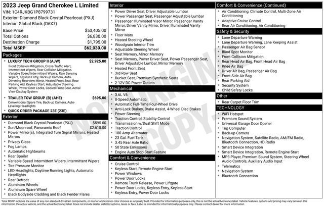 2023 Jeep Grand Cherokee L Limited 4D Sport Utility