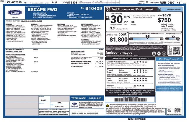 2024 Ford Escape ST-Line 4D Sport Utility