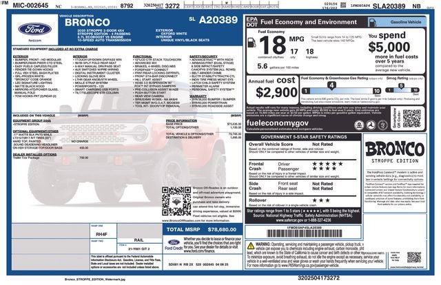 2025 Ford Bronco Stroppe Edition 2D Sport Utility