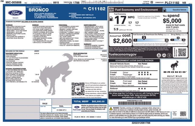2023 Ford Bronco Wildtrak 4D Sport Utility