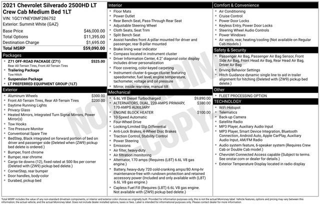 2021 Chevrolet Silverado 2500HD LT 4D Crew Cab