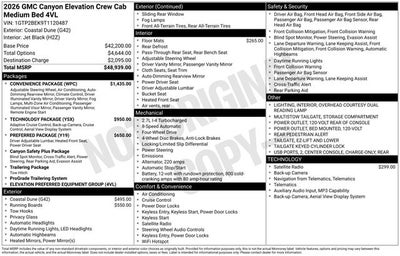 2026 GMC Canyon Elevation 4D Crew Cab