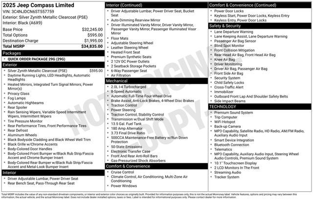2025 Jeep Compass Limited 4D Sport Utility