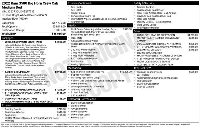 2022 RAM 3500 Big Horn