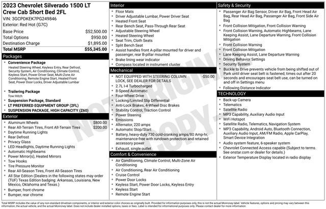2023 Chevrolet Silverado 1500 LT 4D Crew Cab