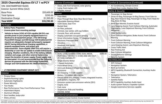2025 Chevrolet Equinox EV LT 4D Sport Utility