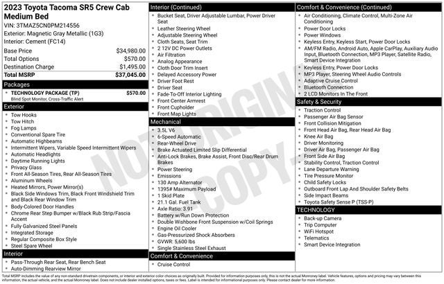 2023 Toyota Tacoma SR5 V6