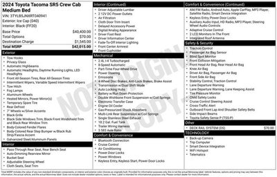 2024 Toyota Tacoma SR5 4D Double Cab