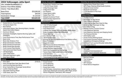 2024 Volkswagen Jetta 1.5T Sport 4D Sedan