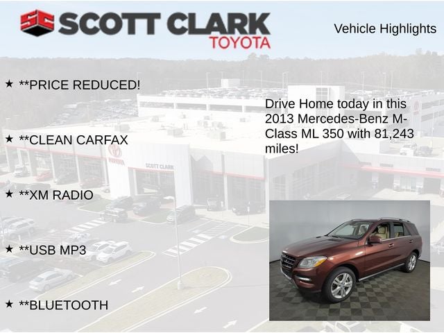 2013 Mercedes-Benz M-Class ML 350 4D Sport Utility
