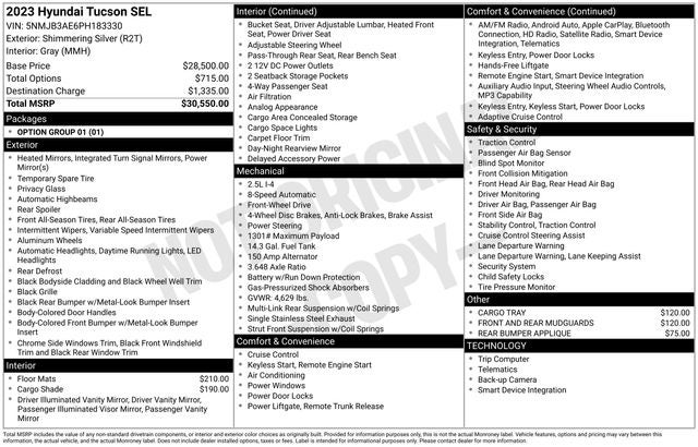 2023 Hyundai Tucson SEL 4D Sport Utility