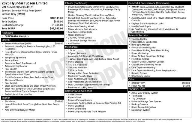 2025 Hyundai Tucson Limited 4D Sport Utility