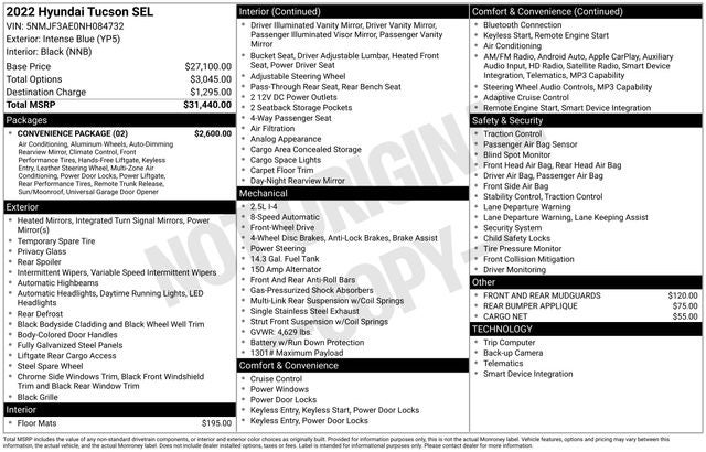 2022 Hyundai Tucson SEL 4D Sport Utility