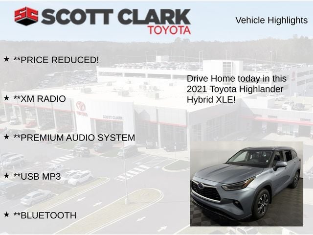 2021 Toyota Highlander Hybrid XLE 4D Sport Utility