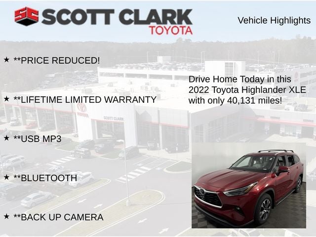 2022 Toyota Highlander XLE 4D Sport Utility