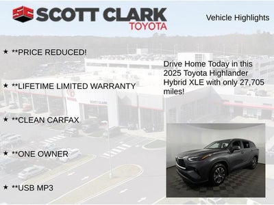 2025 Toyota Highlander Hybrid XLE 4D Sport Utility