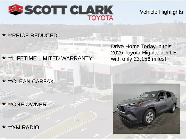 2025 Toyota Highlander LE 4D Sport Utility