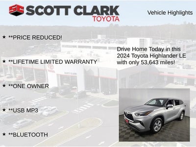 2024 Toyota Highlander LE 4D Sport Utility