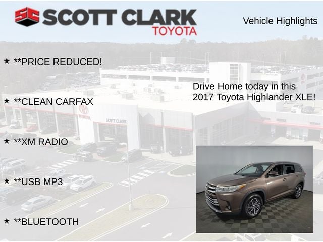 2017 Toyota Highlander XLE 4D Sport Utility