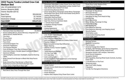 2023 Toyota Tundra Limited 4D CrewMax