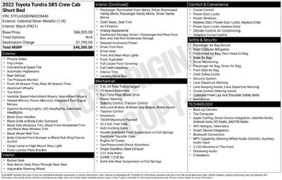 2022 Toyota Tundra SR5 4D CrewMax