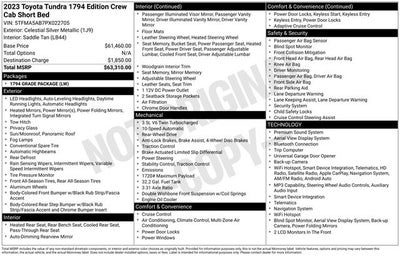 2023 Toyota Tundra 1794 4D CrewMax