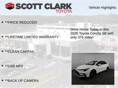 2026 Toyota Corolla SE 4D Sedan