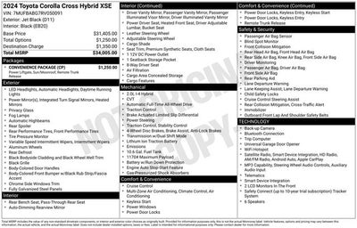 2024 Toyota Corolla Cross Hybrid XSE 4D Sport Utility