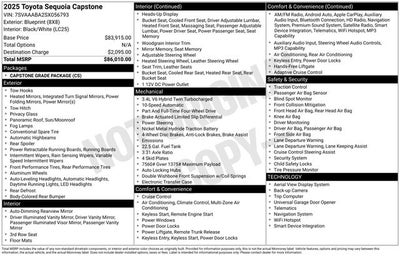 2025 Toyota Sequoia Capstone 4D Sport Utility