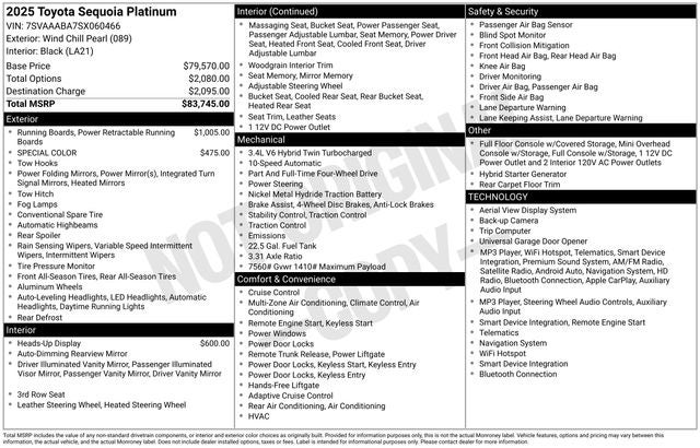 2025 Toyota Sequoia Platinum 4D Sport Utility