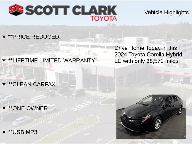 2024 Toyota Corolla Hybrid LE 4D Sedan