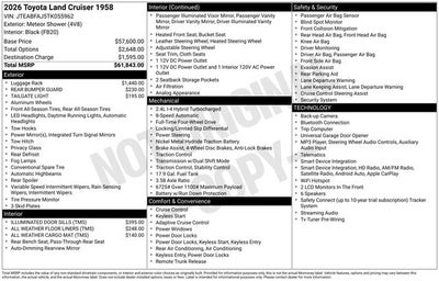 2026 Toyota Land Cruiser 1958 4D Sport Utility