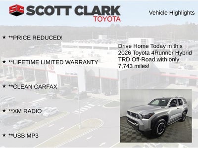 2026 Toyota 4Runner i-FORCE MAX Hybrid TRD Off Road 4D Sport Utility
