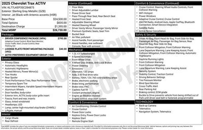 2025 Chevrolet Trax ACTIV 4D Sport Utility