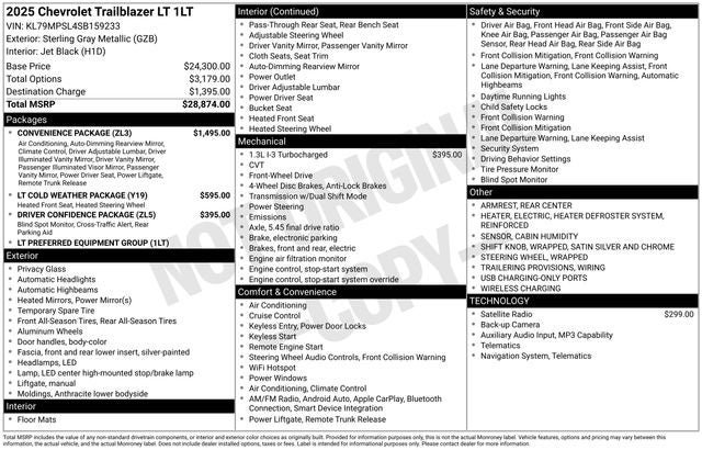 2025 Chevrolet TrailBlazer LT 4D Sport Utility