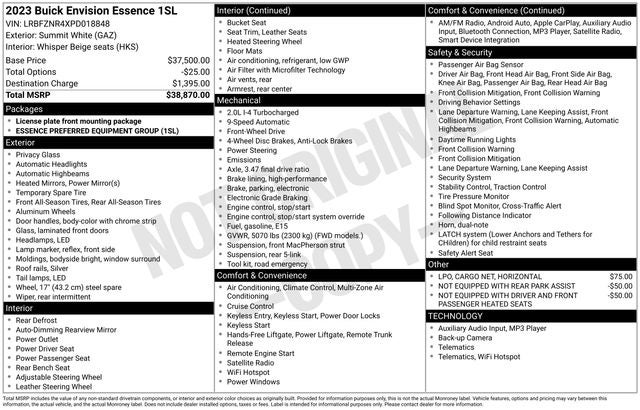 2023 Buick Envision Essence 4D Sport Utility