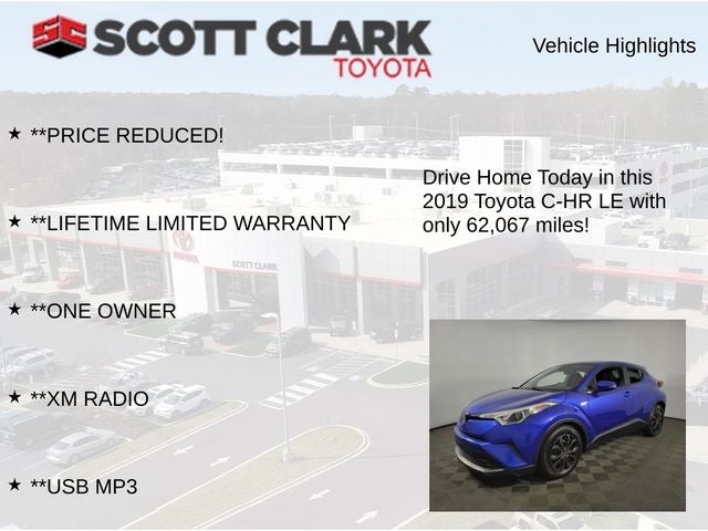 2019 Toyota C-HR LE 4D Sport Utility