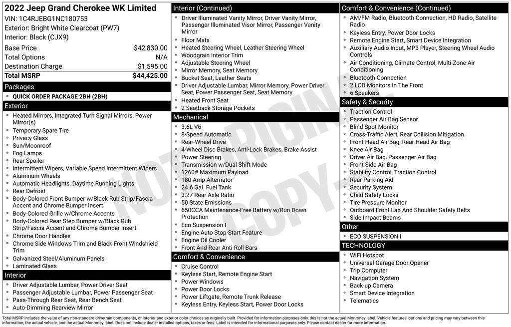 2022 Jeep Grand Cherokee WK Limited