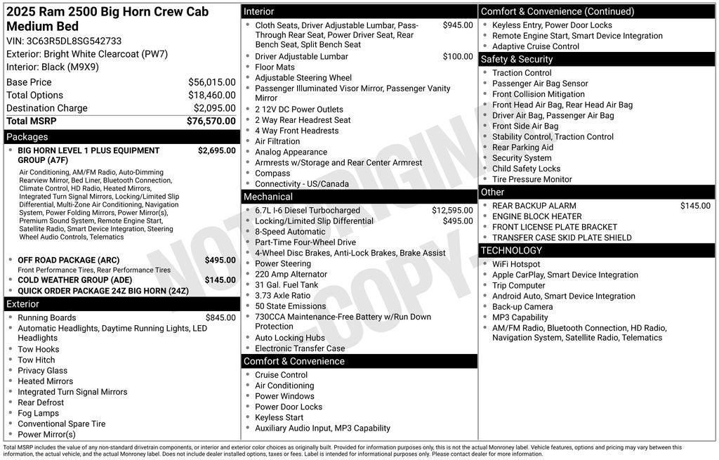 2025 RAM 2500 Big Horn