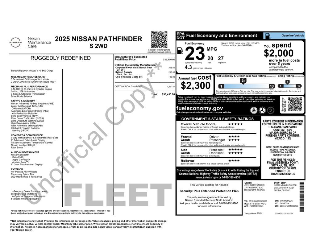2025 Nissan Pathfinder S