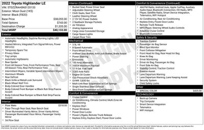 2022 Toyota Highlander LE