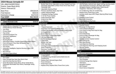 2024 Nissan Armada SV