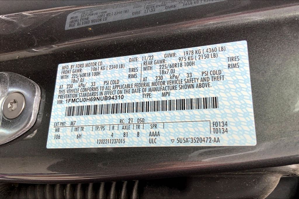 2022 Ford Escape SEL