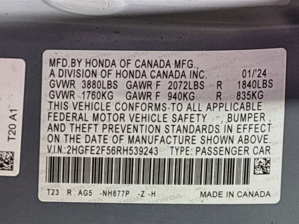 2024 Honda Civic Sport