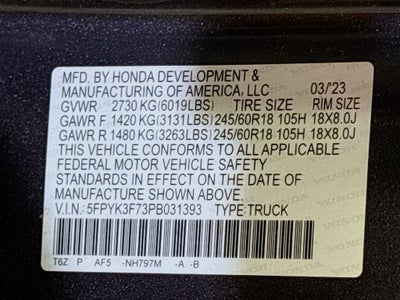 2023 Honda Ridgeline RTL-E
