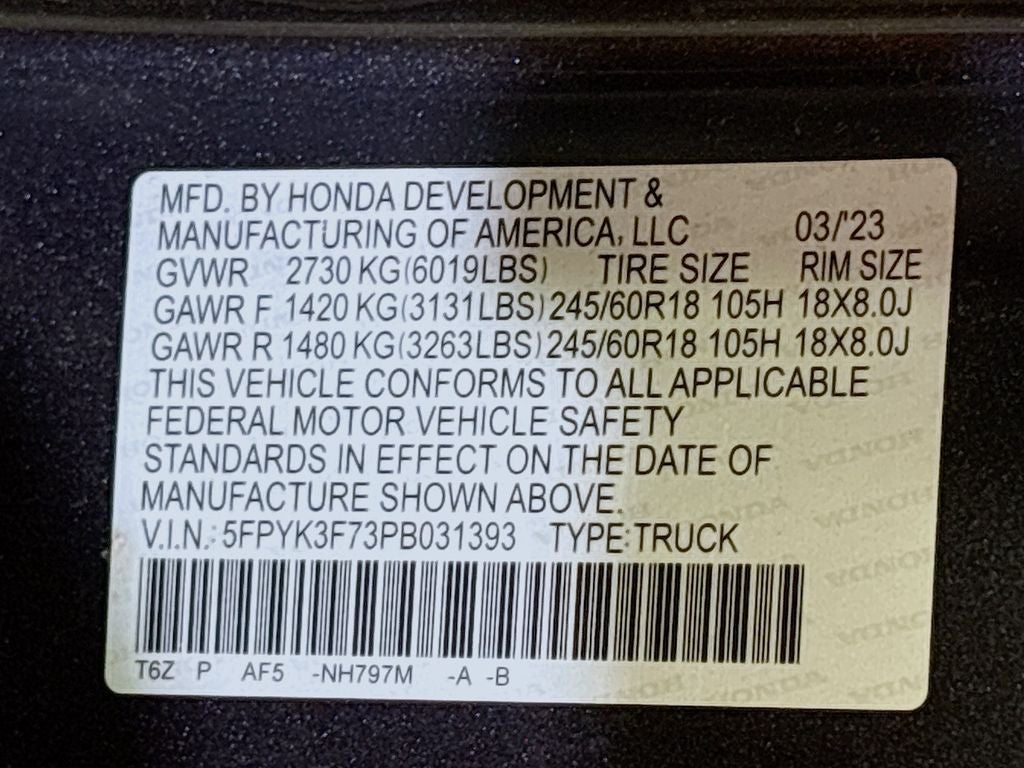 2023 Honda Ridgeline RTL-E